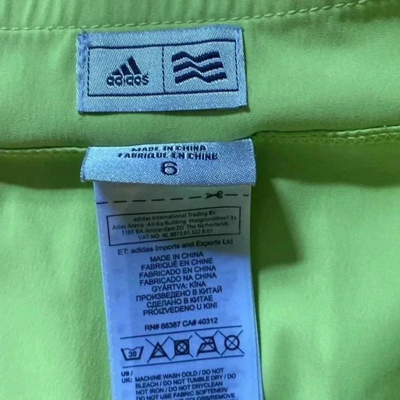 Adidas bright yellow women’s skort size 6 - like new - back pocket - Picture 3 of 7
